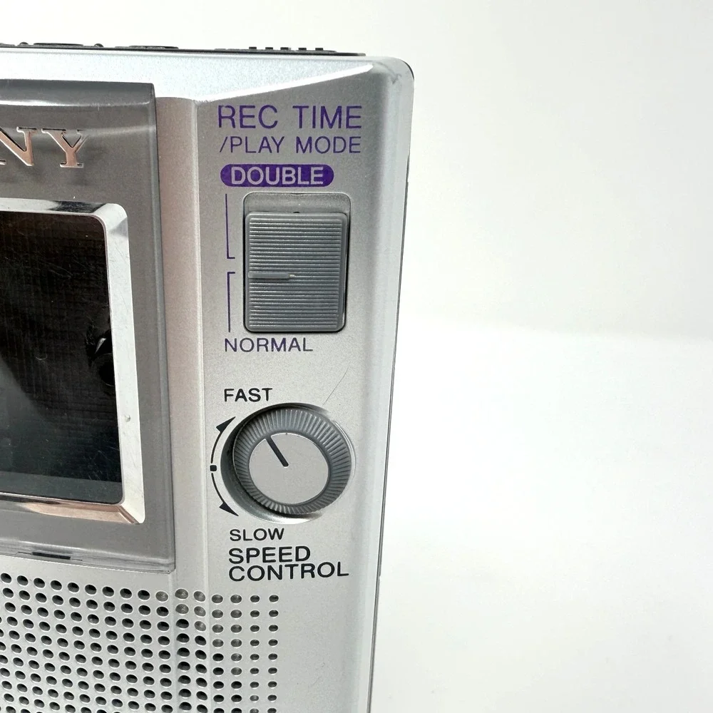 Sony TCM-200DV Cassette Corder Recorder VOR Clear Voice Silver Untested